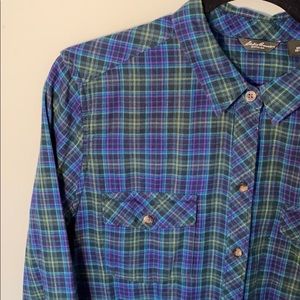 Eddie Bauer Plaid Button Down